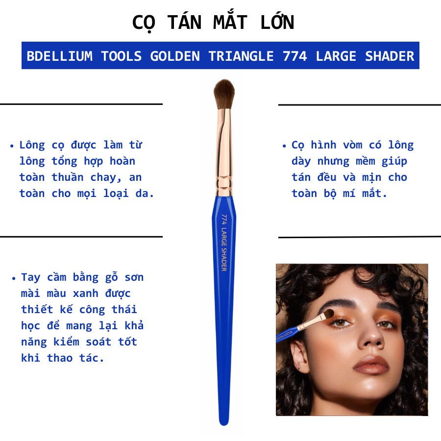 Cọ Tán Bầu Mắt Bdellium Tools Golden Triangle B774 Large Shader